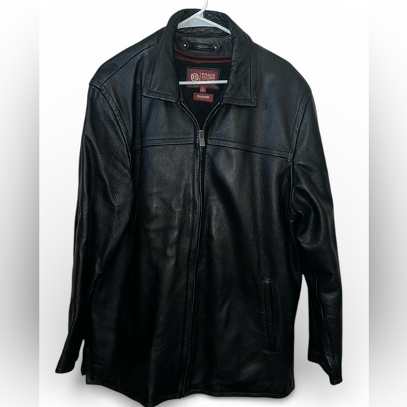 Wilsons Leather Other - Y2K black Wilsons Leather full-zip leather jacket removable Thinsulate lining.